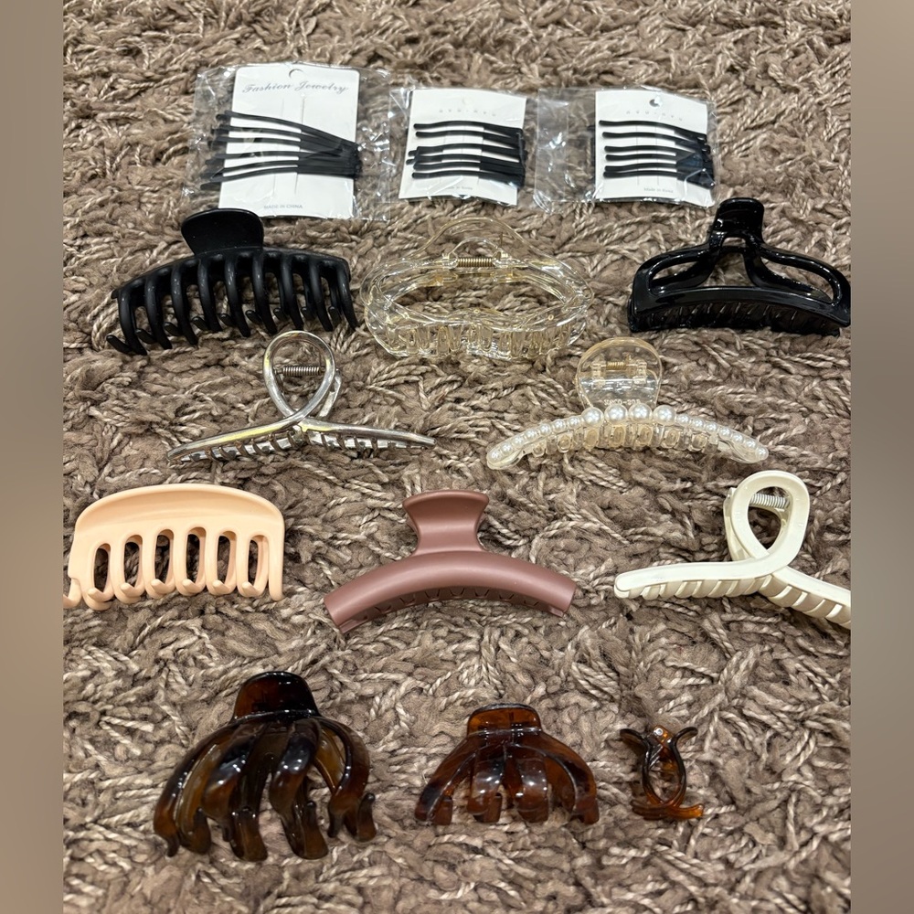 11 Hair Claw Clips Set